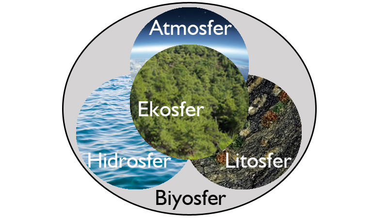 litosfer hidrosfer atmosfer biyosfer